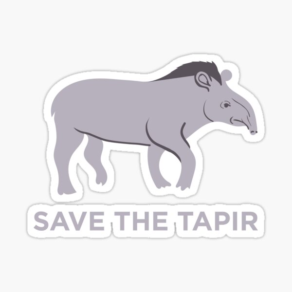 Vista previa del artículo con la obra «Salva el Tapir», diseñado y vendido por Peppermint Narwhal.