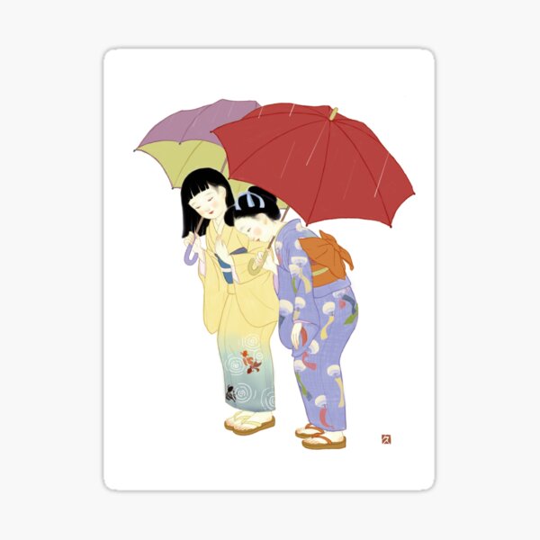Kimono Umbrella Sticker