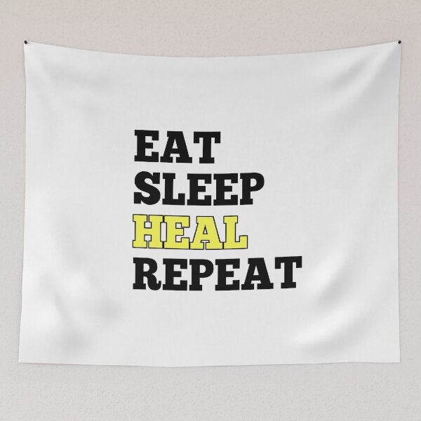 Item preview, Eat Sleep Heal Repeat for Healers, HealBots Our Favorite Party Members designed and sold by Theodore Cory.