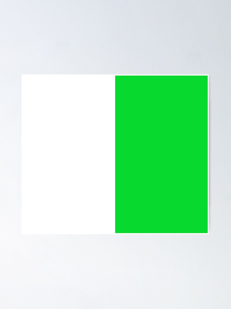 "Half Green Half White Miniskirt" Poster for Sale by stickersandtees