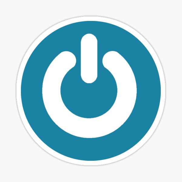 "Power Button" Sticker by Cupcakeninja Redbubble