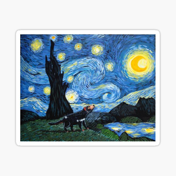 Starry Tasmanian night Sticker