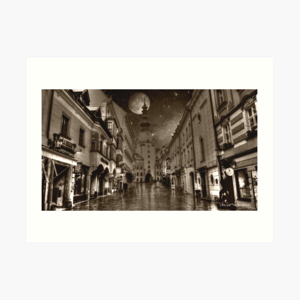 Bratislava - Old Town In Winter, an interpretation Art Print