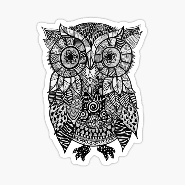 Item preview, Zentangle Owl designed and sold by Miguel Sarmiento Perea.