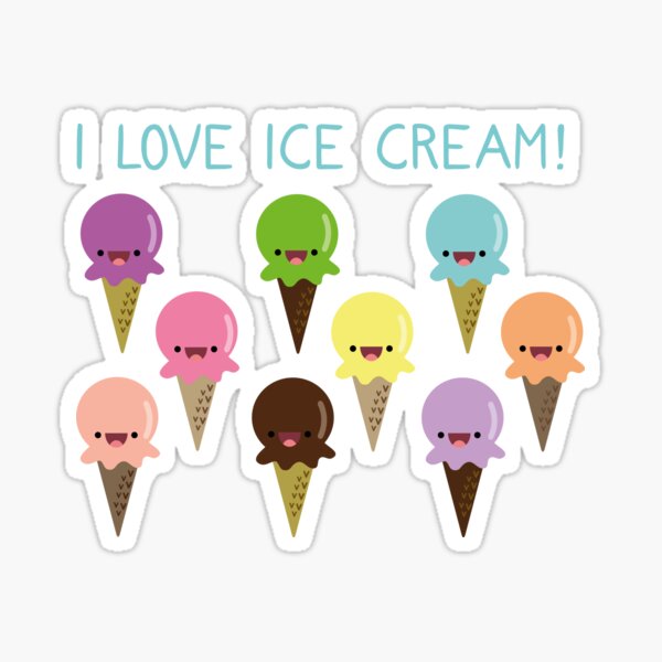 I love Ice Cream Sticker
