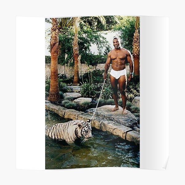 Mike Tyson with his Tiger Poster
