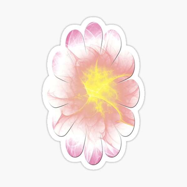 Pink Flower Fractal Sticker