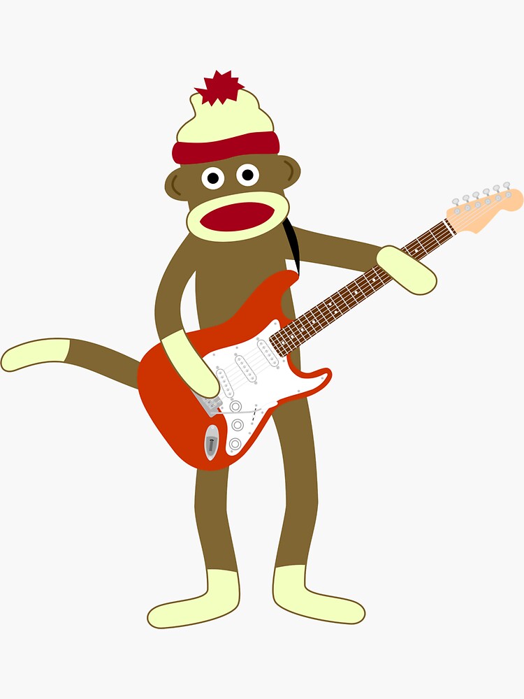 Sock Monkey Electric Guitar