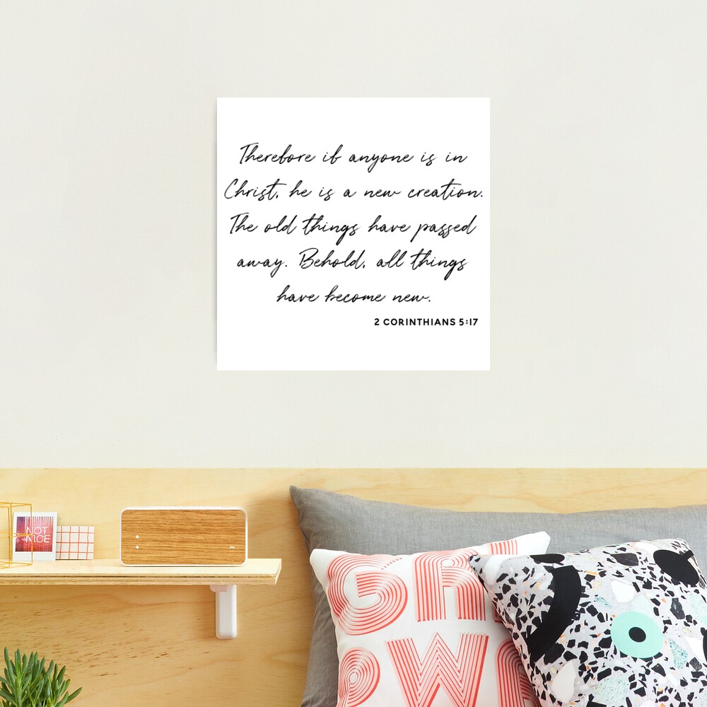 In Christ He Is A New Creation {Cushion Cover}