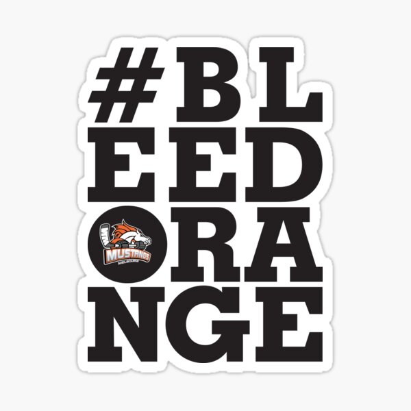 #BLEEDORANGE Black Sticker