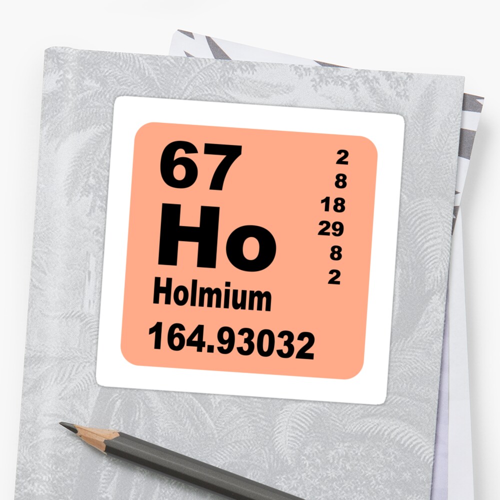 Holmium Periodic Table Of Elements Sticker By Waltere 9562