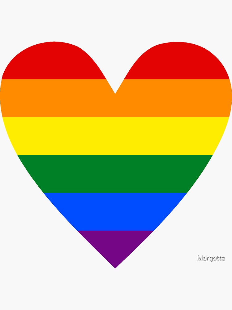 Lgbt Heart Sticker For Sale By Margotte Redbubble