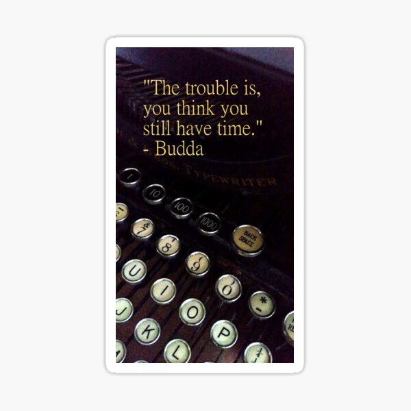 "Time" Vintage Typewriter Collection Sticker