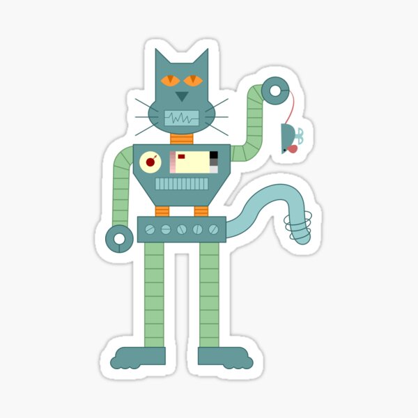 Item preview, Robot Cat designed and sold by pounddesigns.