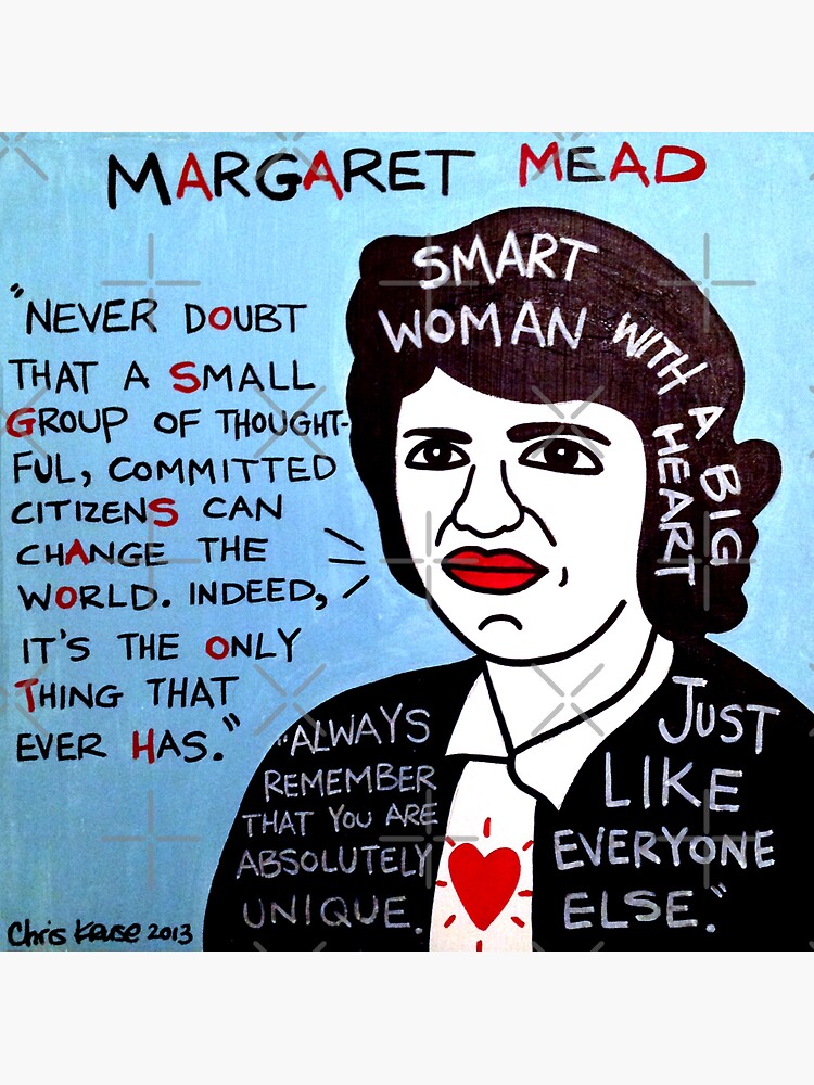 Margaret Mead Pop Folk Art by krusefolkart