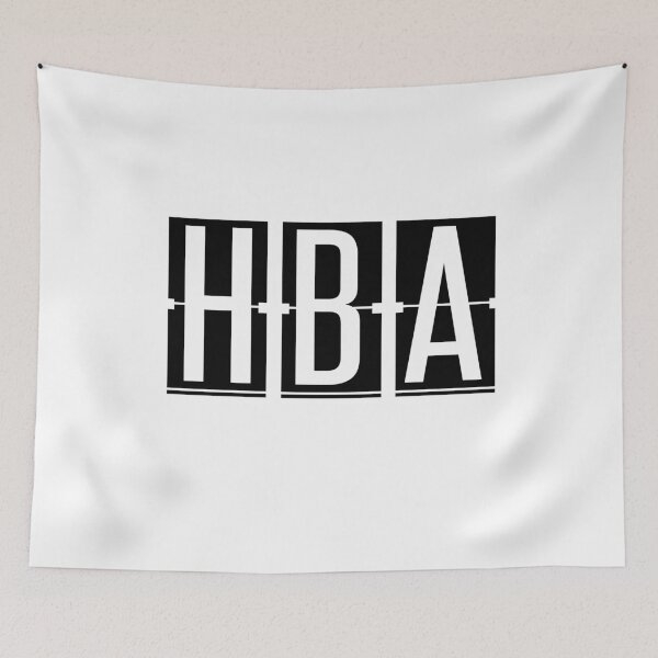Artikelvorschau, HBA - Hobart - Tasmanien Flughafen Code Souvenir oder Geschenk Design entworfen und verkauft von Theodore Cory.