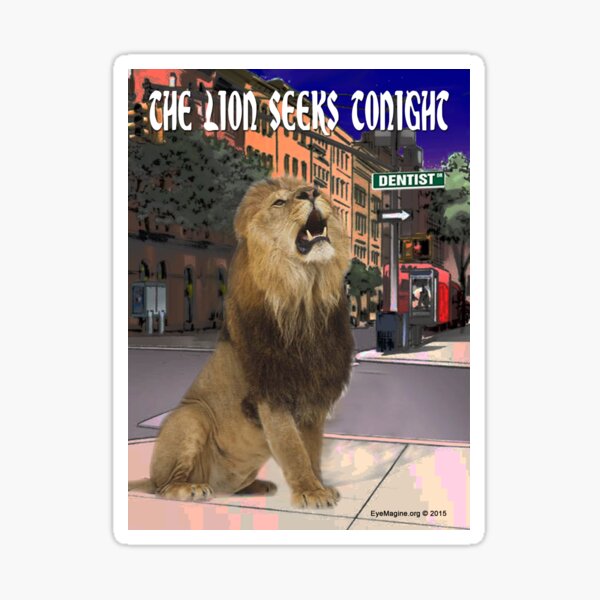 The Lion Seeks Tonight Sticker