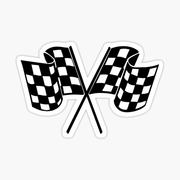 Checkered Flag Street Racing Car Vinyl Graphics Racing Flag 