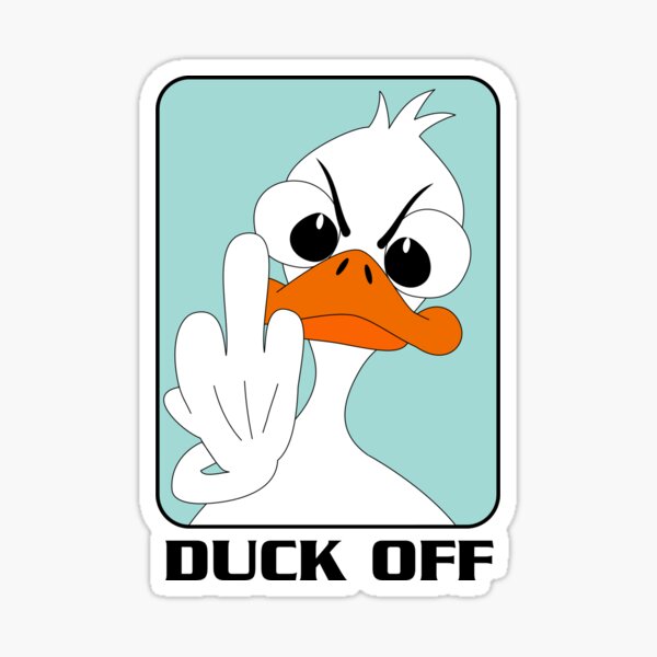 Лайк дак. Duck off. Duck стикер на аватарку 😡. Angry Duck наклейка. Duck стикер на аватарку злой.