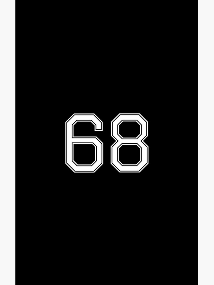 Nummer 68 American Football Spielernummer Sport Design von Shirtbutler