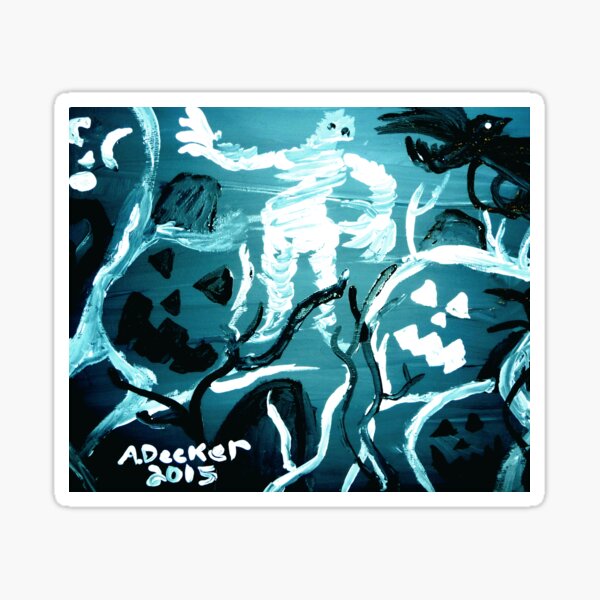 Halloween Shadows Chilling Blue Remix Sticker