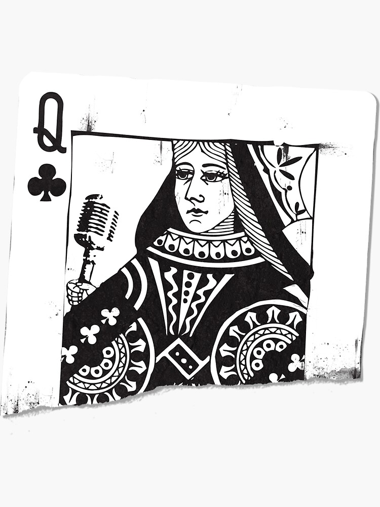 "Queen of Clubs" Sticker by raevan Redbubble