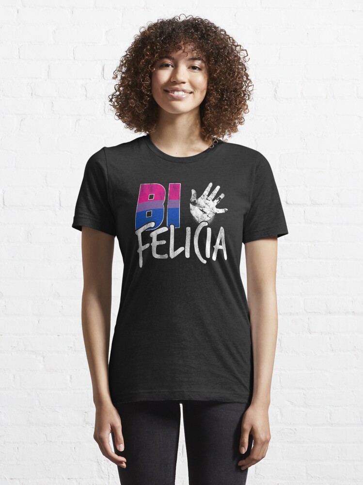 Alternate view of Bi Felicia Funny Bisexual Pride Flag Essential T-Shirt
