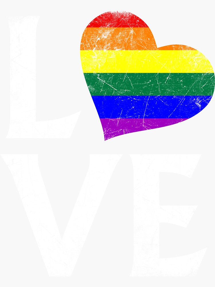 Lgbtq Pride Stacked Love Sticker For Sale By Valador Redbubble