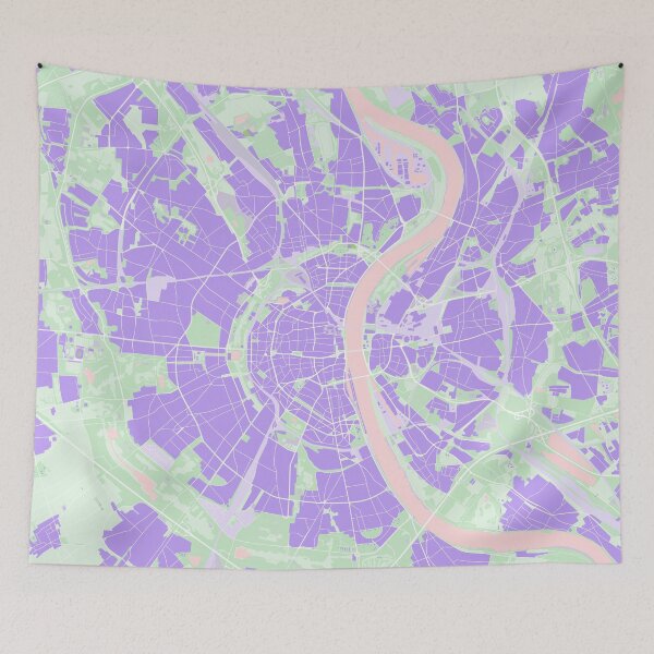 Item preview, Cologne map violet designed and sold by PlanosUrbanos.