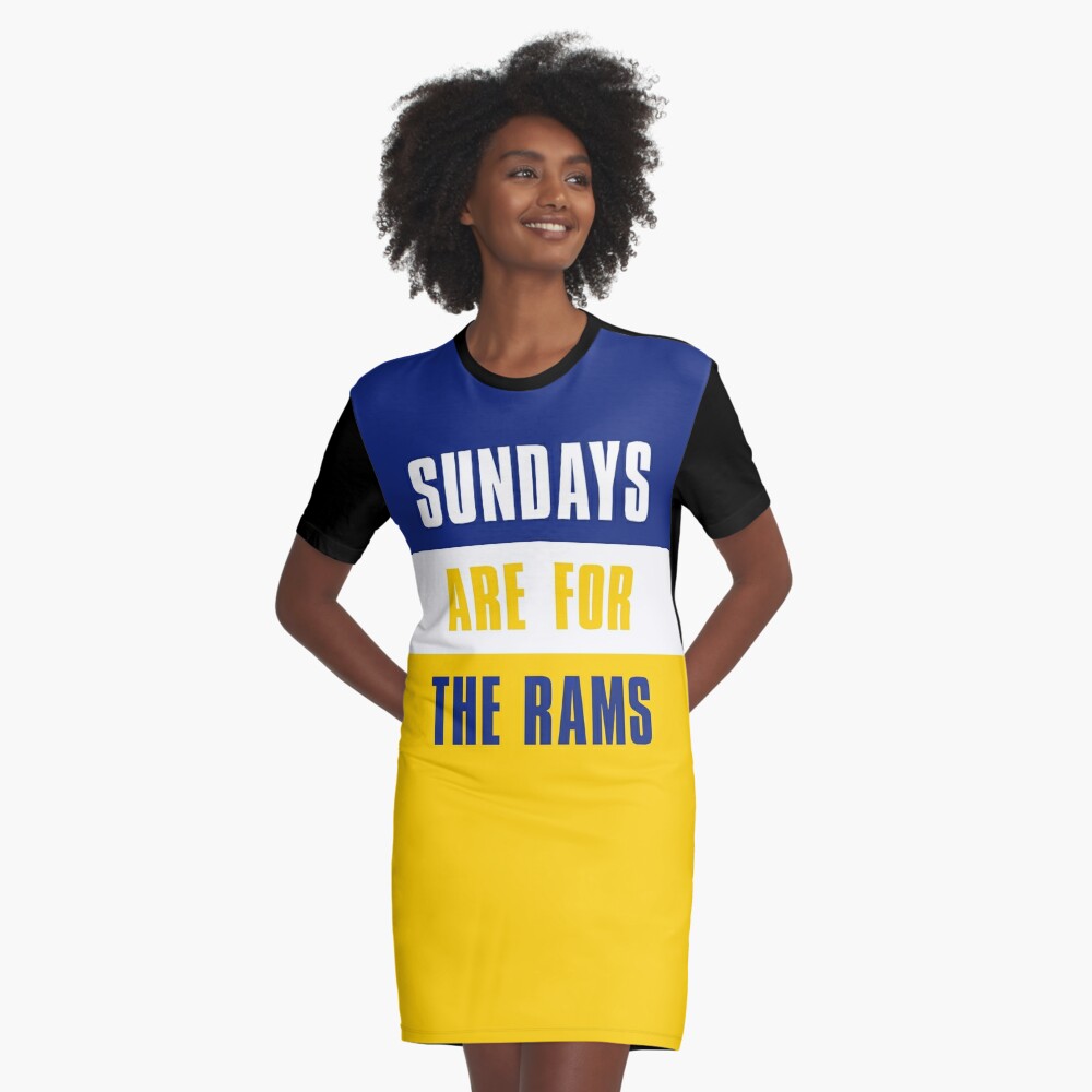 Sundays are for The Rams, Los Angeles Rams Graphic T-Shirt Dress