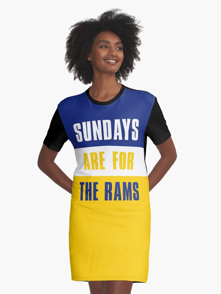 Sundays are for The Rams, Los Angeles Rams' Graphic T-Shirt Dress for Sale  by elhefe