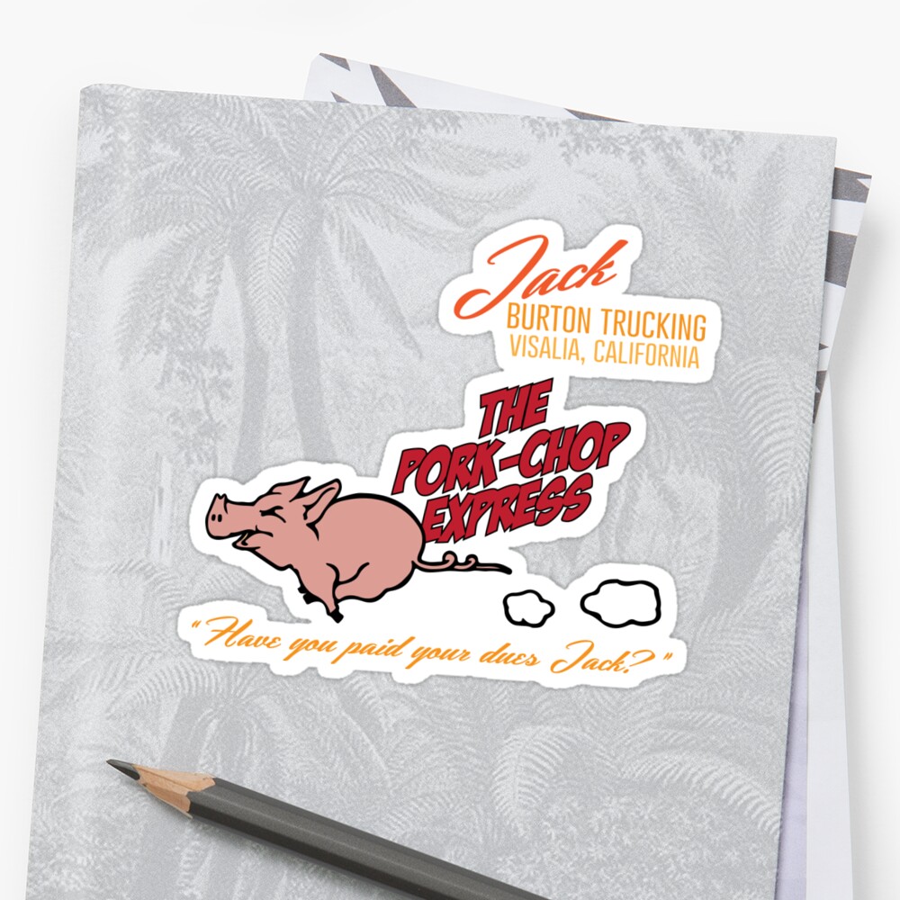 "PorkChop Express" Sticker by darthkaos Redbubble