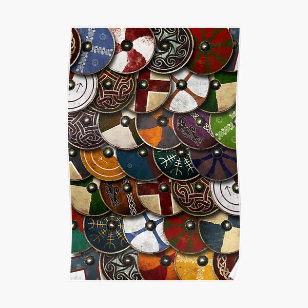 Viking shield wall Poster