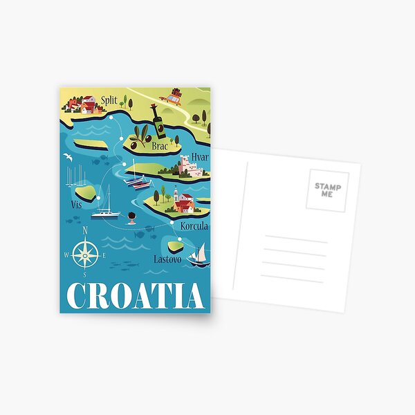 Item preview, Croatia Travel Poster designed and sold by GAGodel.