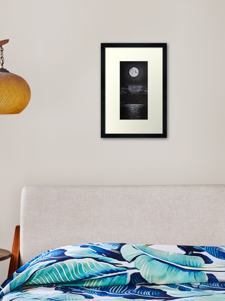 Thumbnail 2 of 7, Framed Art Print, The Calm Dark Hour designed and sold by MelanieJoy.