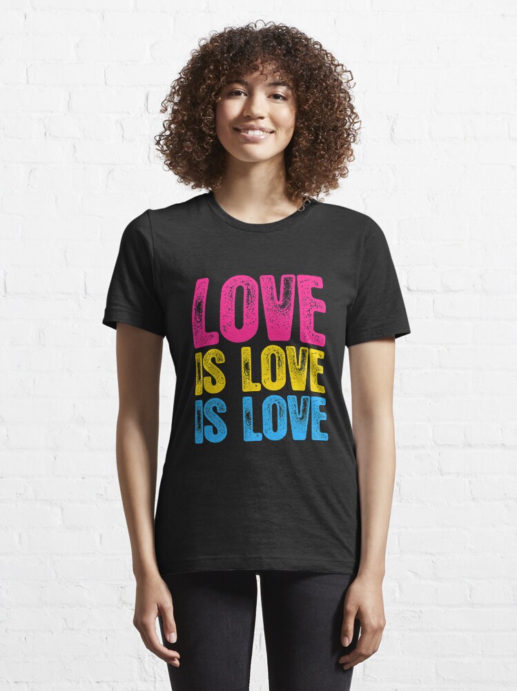 Alternate view of Pansexual Pride Love is Love is Love Essential T-Shirt