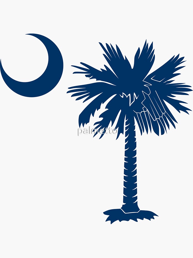  Eyecandy Decals South Carolina Palmetto Moon (Detailed Style)  5 Decal Sticker Blue : Automotive