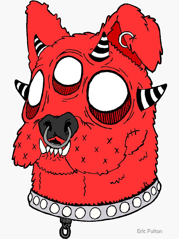 "Carnihell 4 demon dog" Sticker by tatertotz97 Redbubble