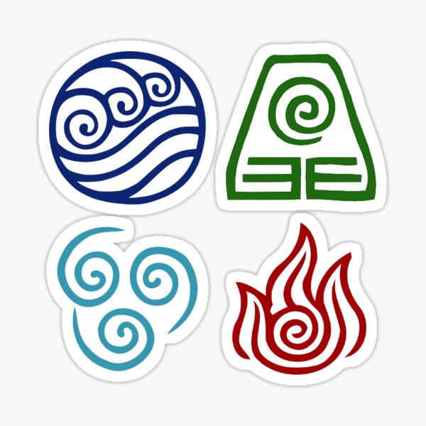 Avatar Element Symbols Sticker