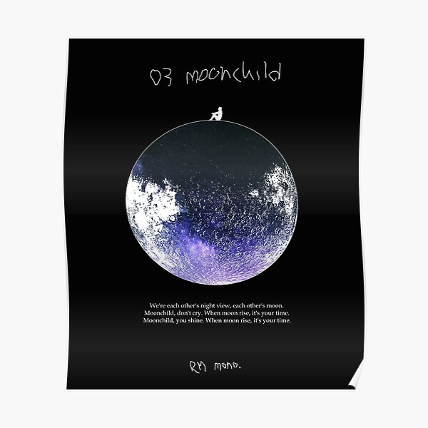 RM Mono. - Moonchild Dark Blue Poster