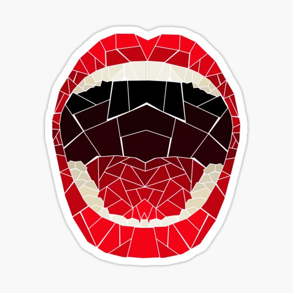zerbrochener Glasmund Sticker