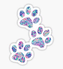 Lily Pulitzer Paw Prints Sticker