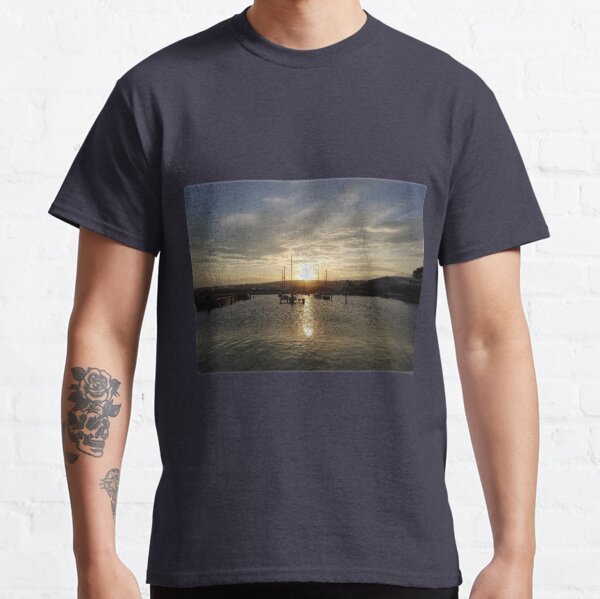 Sunset Hovering Over the Yachts Classic T-Shirt