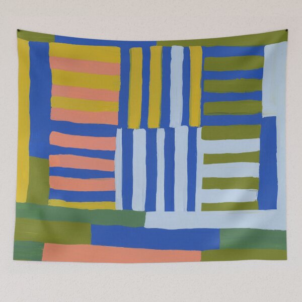 Item preview, Painted Color Block Grid in Multi designed and sold by House of Haha.
