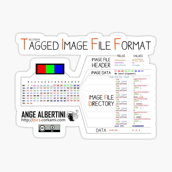 .TIFF : Tagged Image File Format (big endian) Pegatina