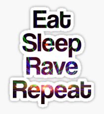 Pegatina Eat Sleep Rave Repeat