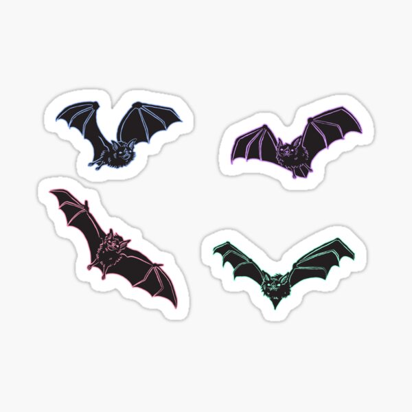 Pastel Bat Sticker Set Sticker