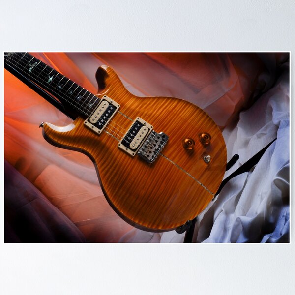 Item preview, Electric orange color guitar designed and sold by fineartbyK.