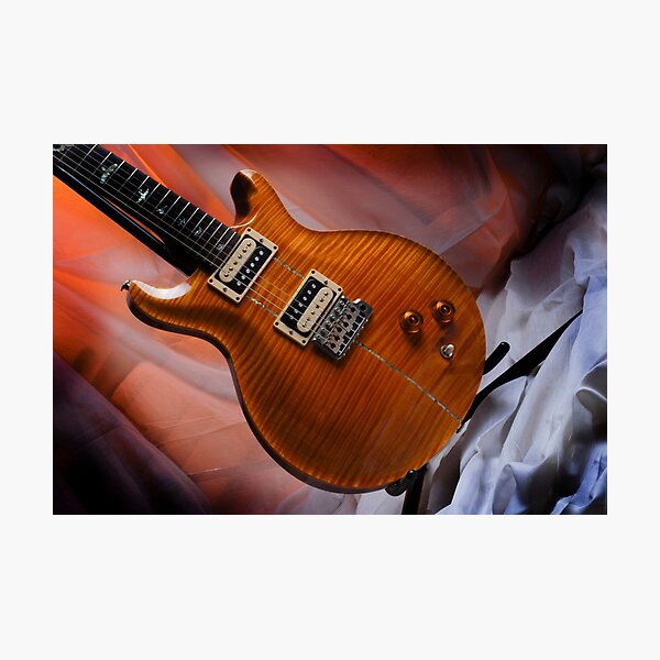 Item preview, Electric orange color guitar designed and sold by fineartbyK.