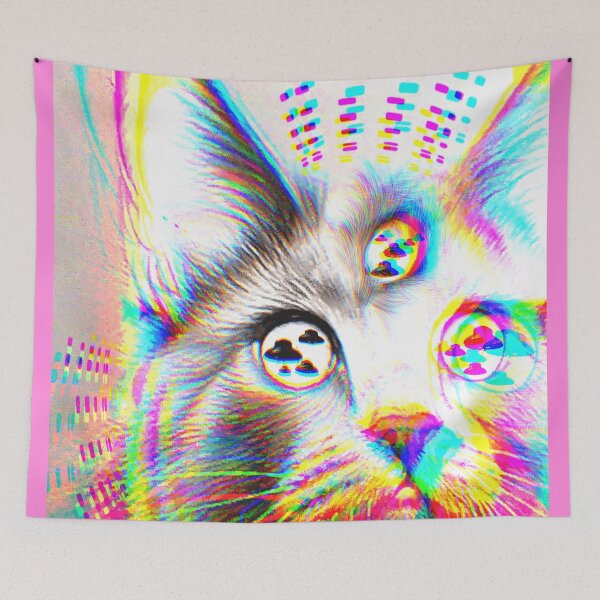 Item preview, 3 Cat In 3-D Eyes designed and sold by bubblesinspace.